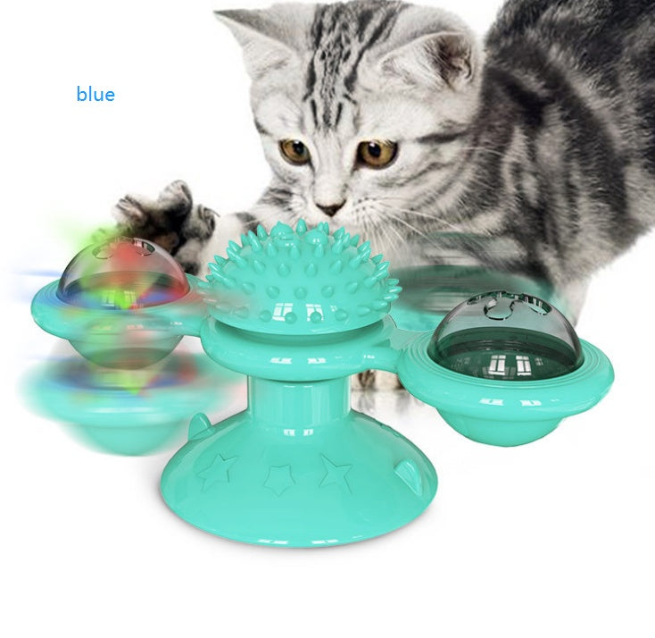 Rotating Cat Windmill Scratcher Toy