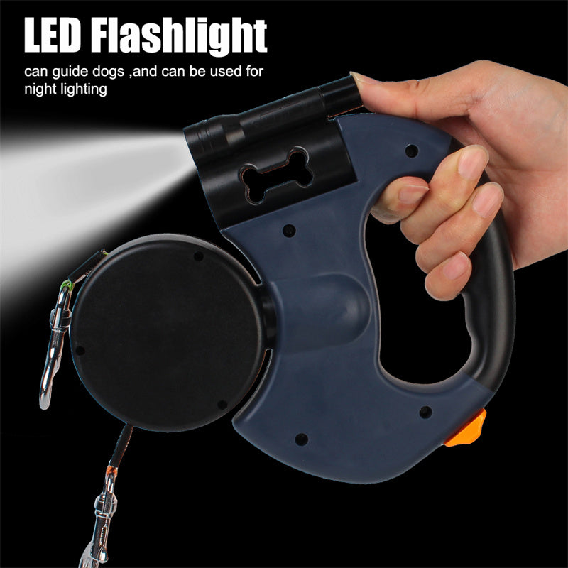 360° Dual Dog Leash with LED Light