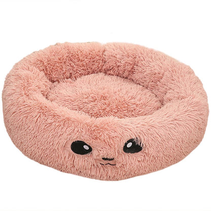 Round Plush Cat & Dog Bed