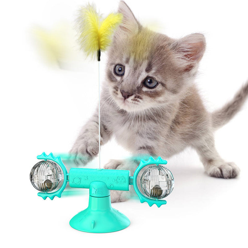 Rotating Cat Windmill Scratcher Toy