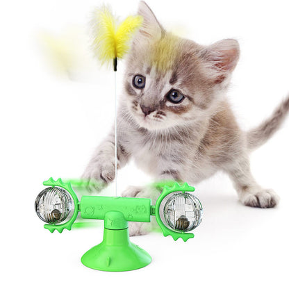 Rotating Cat Windmill Scratcher Toy