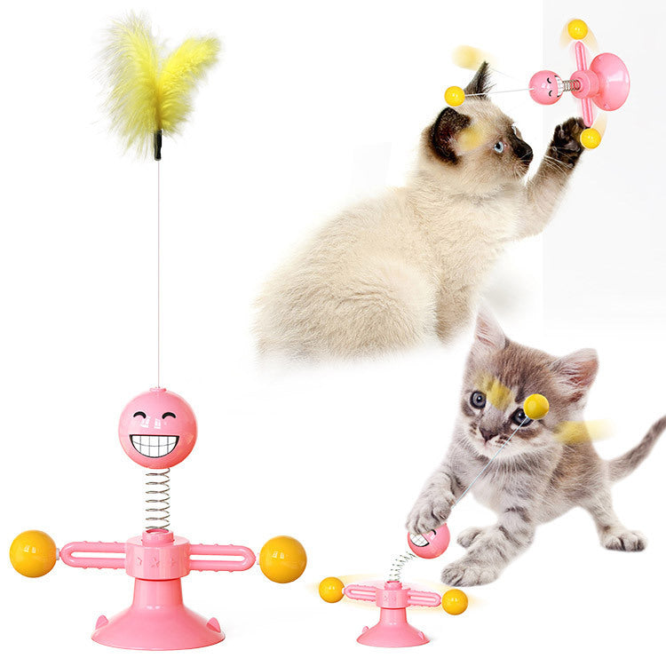 Rotating Cat Windmill Scratcher Toy