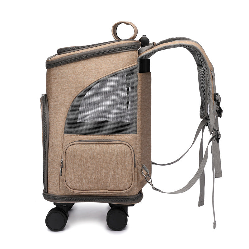 Portable Rolling Pet Backpack