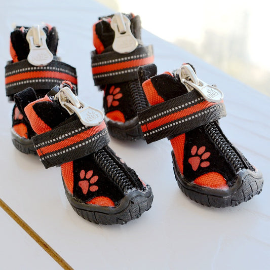 Printed Suede Cotton Shoes for Medium & Large Dogs