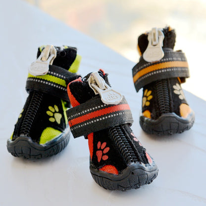 Printed Suede Cotton Shoes for Medium & Large Dogs