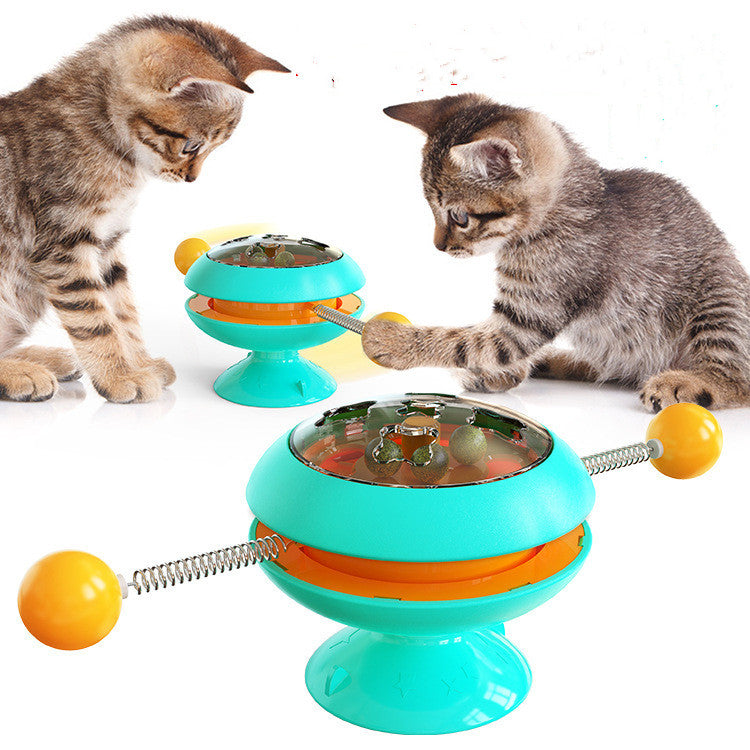 Rotating Cat Toy with Catnip