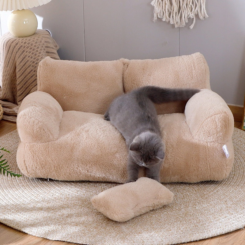 Warm Plush Pet Bed Sofa