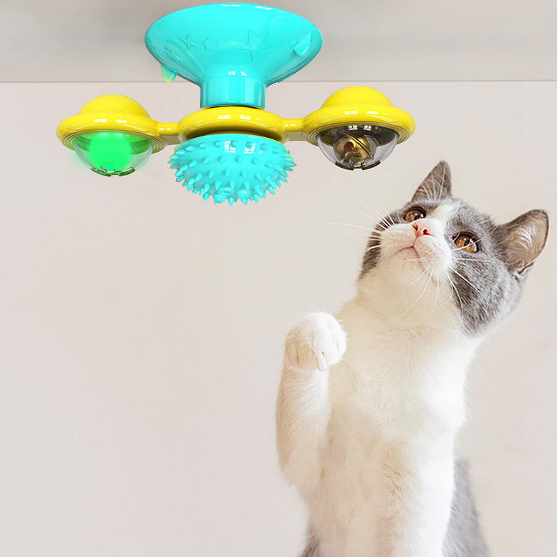 Rotating Cat Windmill Scratcher Toy