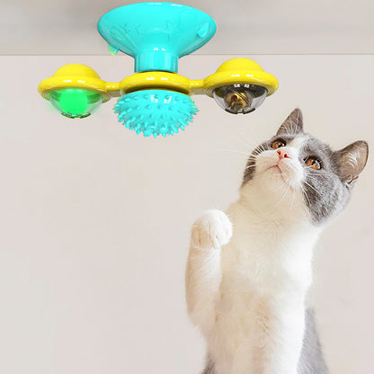 Rotating Cat Windmill Scratcher Toy