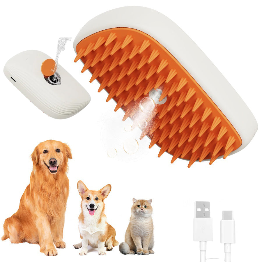 Pet Steam Spray Grooming Brush