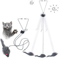 Hanging Door Cat Toy – Telescopic Mouse Teaser