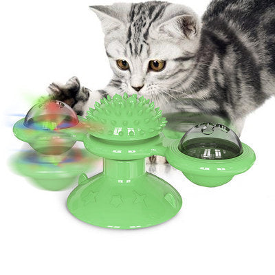 Rotating Cat Windmill Scratcher Toy