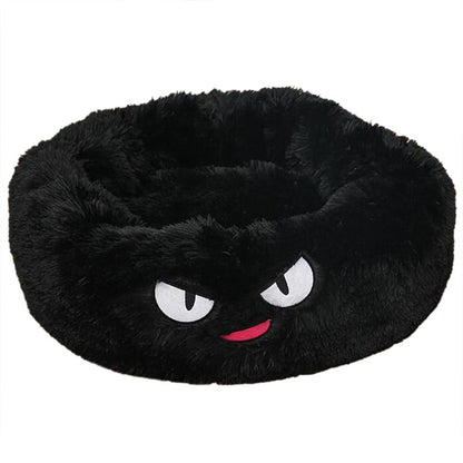 Round Plush Cat & Dog Bed