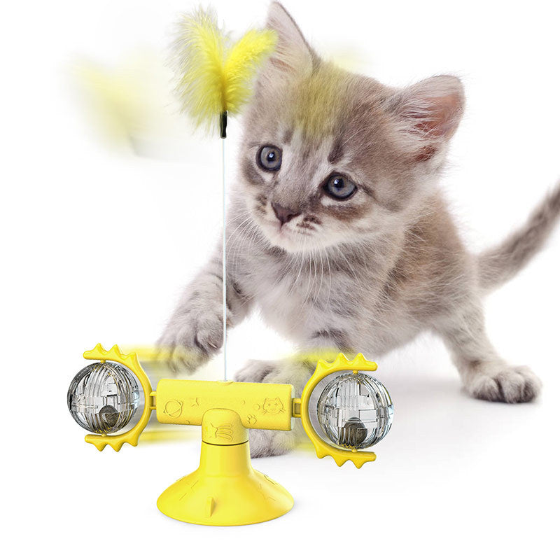Rotating Cat Windmill Scratcher Toy