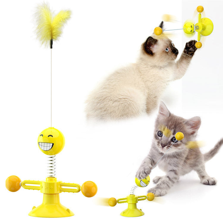 Rotating Cat Windmill Scratcher Toy