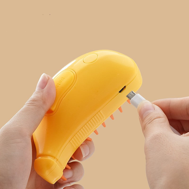 3-in-1 Pet Steam Grooming Brush