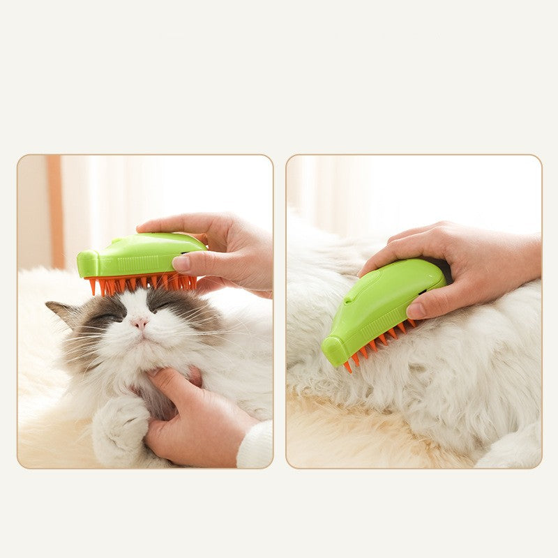 3-in-1 Pet Steam Grooming Brush