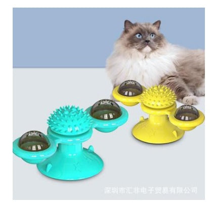 Rotating Cat Windmill Scratcher Toy