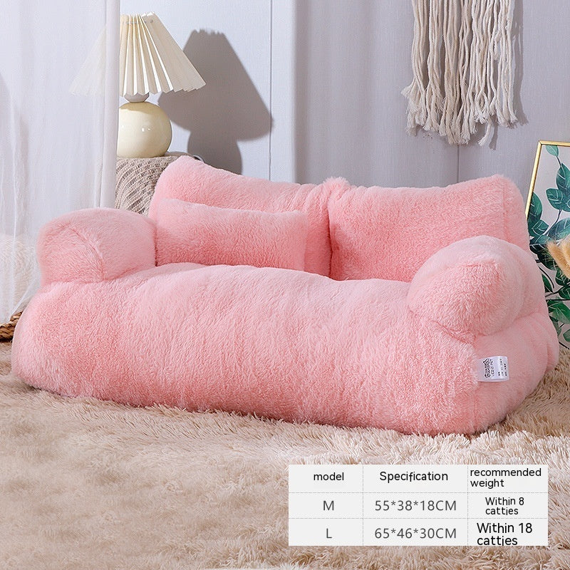 Warm Plush Pet Bed Sofa