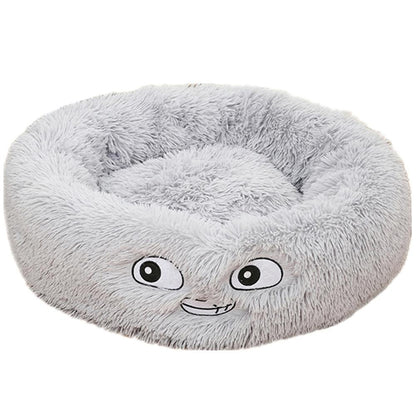 Round Plush Cat & Dog Bed