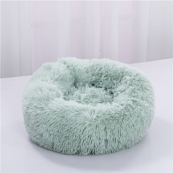 Round Plush Cat & Dog Bed