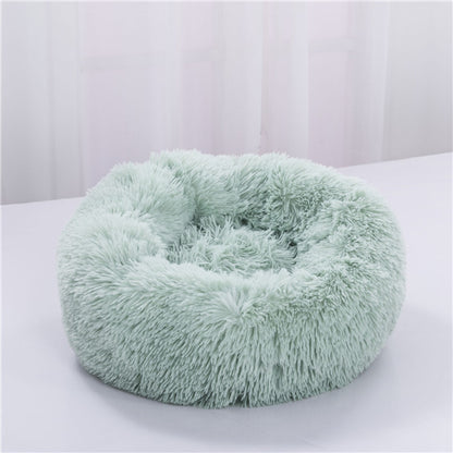 Round Plush Cat & Dog Bed