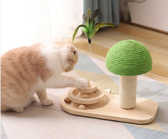 Cat Scratching Post Toy with Double Sisal Balls
