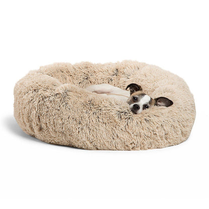 Round Plush Cat & Dog Bed