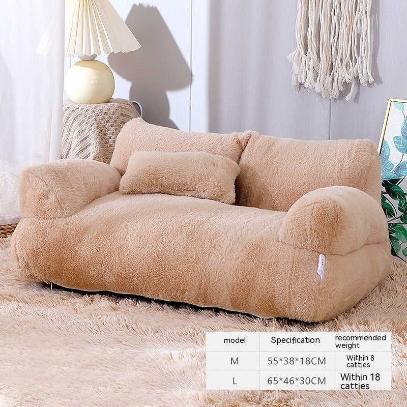Warm Plush Pet Bed Sofa