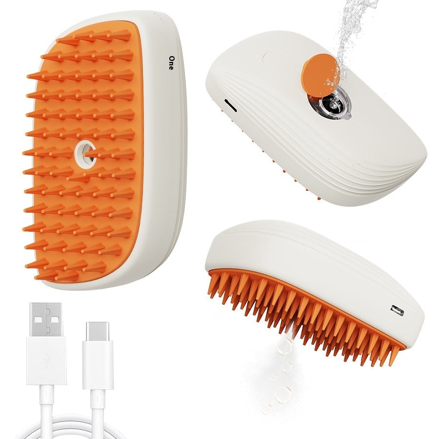 Pet Steam Spray Grooming Brush