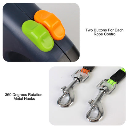 360° Dual Dog Leash with LED Light