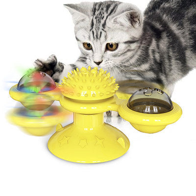 Rotating Cat Windmill Scratcher Toy