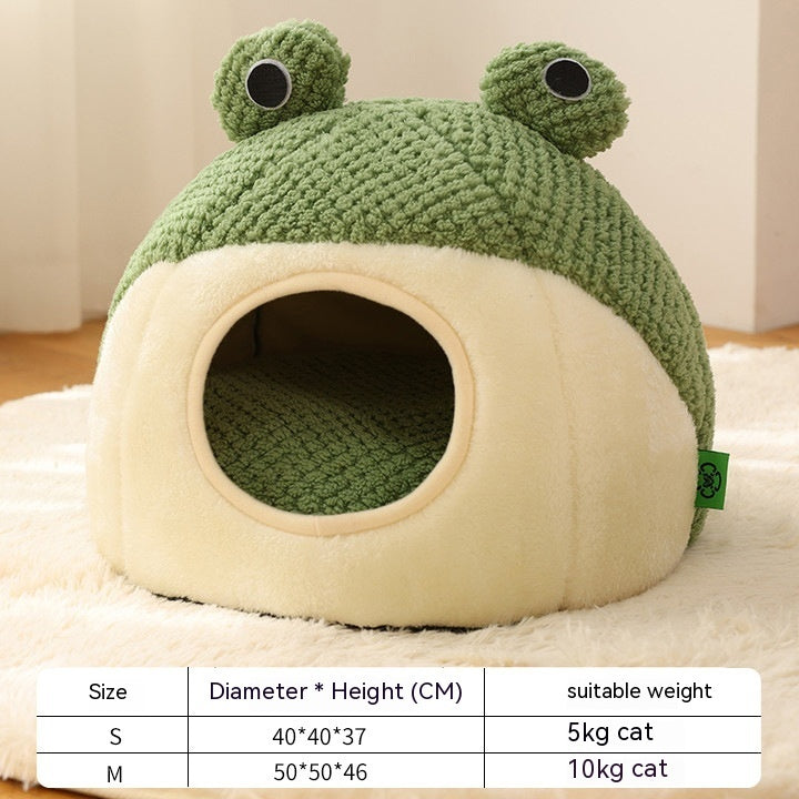 Frog Plush Pet Bed
