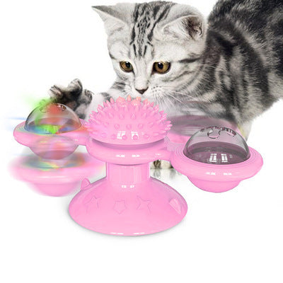 Rotating Cat Windmill Scratcher Toy