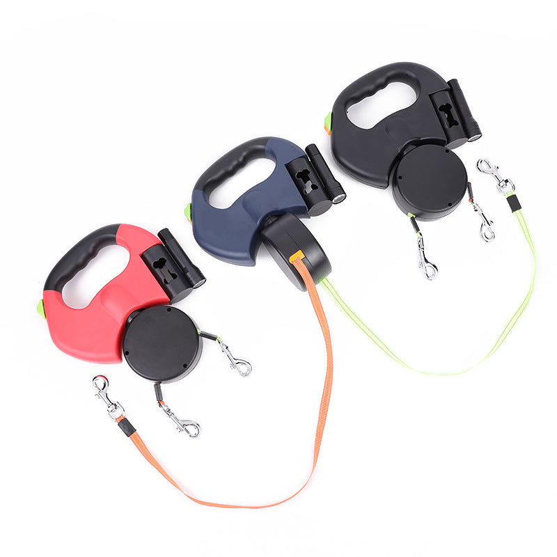 360° Dual Dog Leash with LED Light