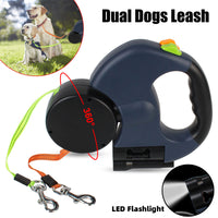 360° Dual Dog Leash with LED Light