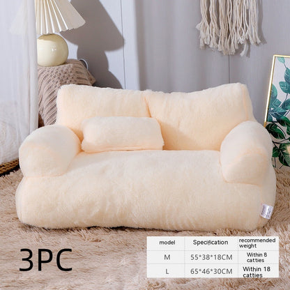 Warm Plush Pet Bed Sofa
