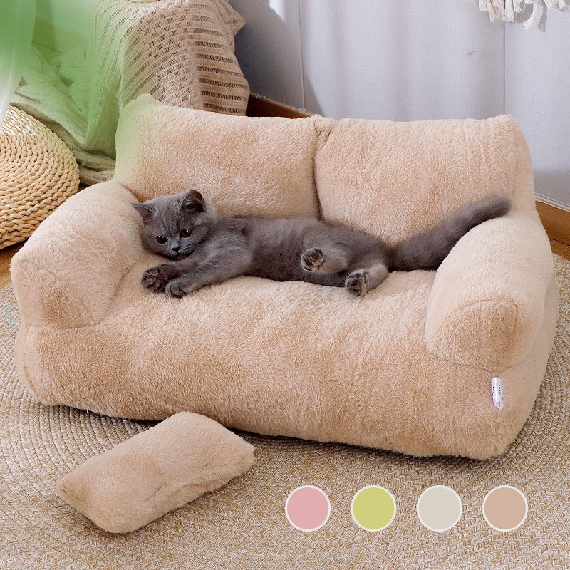 Warm Plush Pet Bed Sofa