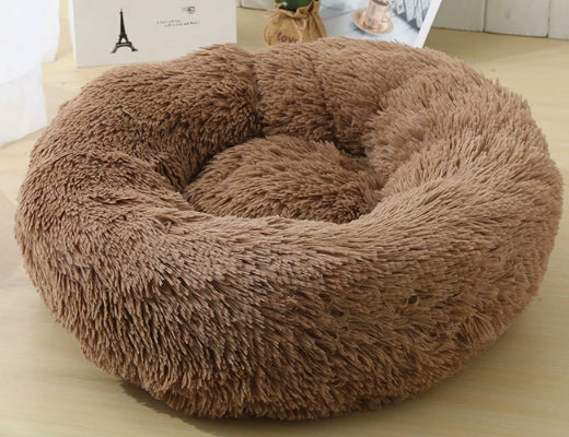 Round Plush Cat & Dog Bed