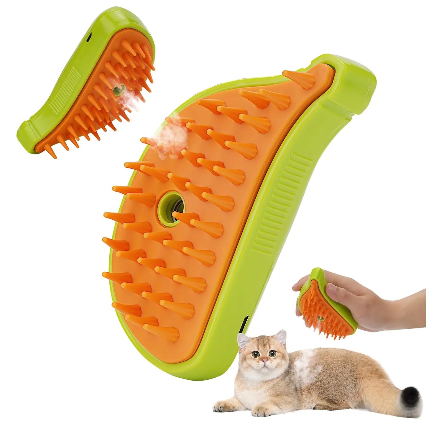 3-in-1 Pet Steam Grooming Brush