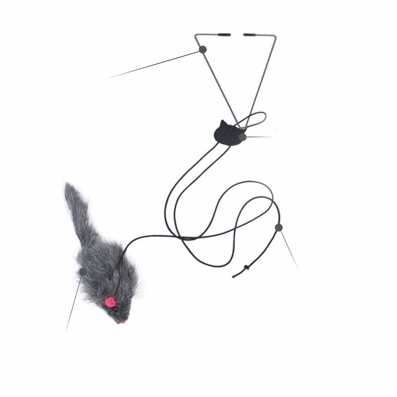 Hanging Door Cat Toy – Telescopic Mouse Teaser