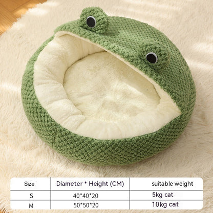 Frog Plush Pet Bed